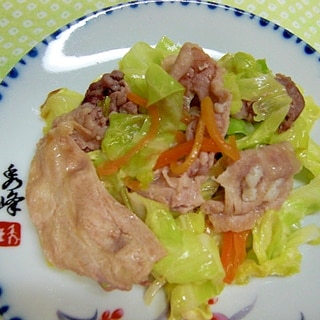 キャベツと豚肉の塩糀炒め